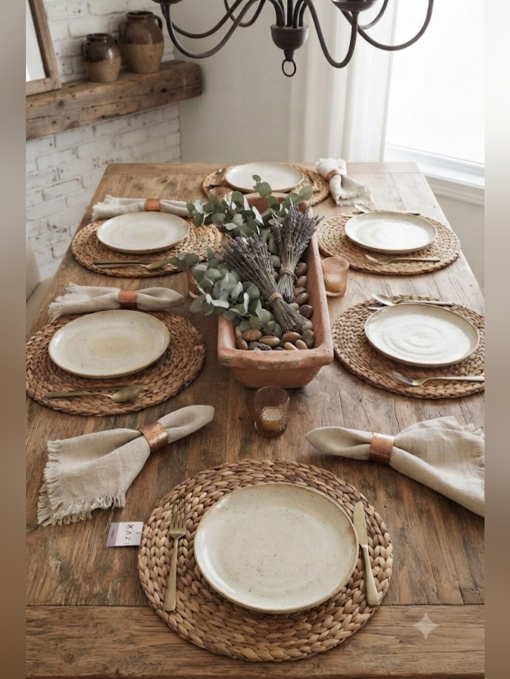 🤎NWT Set of 6 Handwoven Ugandan Placemats - Raffia & Banana Fiber - 13 in Round